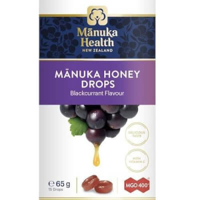 Cumpără Bomboane cu miere de Manuka MGO 400+ (65g) cu aromă de coacăze pentru un Sfântul Valentin memorabil