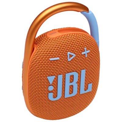 Boxa portabilă JBL Clip 4 Bluetooth Portocalie - Cadou ideal pentru colegii de birou