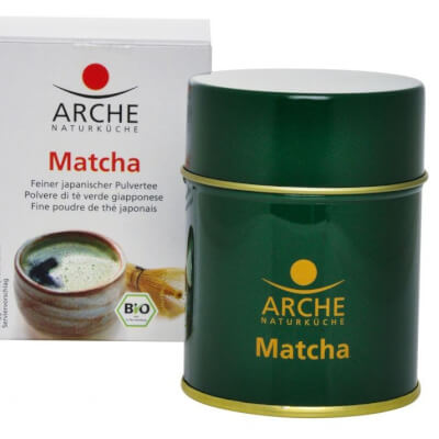 Matcha pulbere fina de ceai verde japonez bio 30g Arche - cadoul ideal pentru prieteni