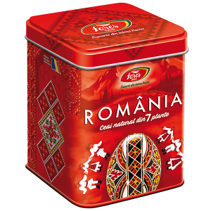 Ceai Suvenir România, roșu, 75 g, Fares - cadou special pentru prieteni de la distanță