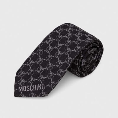 Eleganță și rafinament cu cravata de mătase Moschino neagră - Cadoul ideal