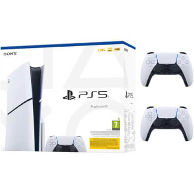 Cumpără Sony PlayStation 5 Slim (PS5) 1TB Disc Edition Alb + Extra Controller