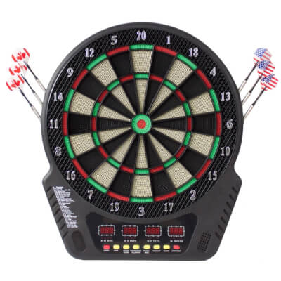 Set darts electronic cu display LCD - 27 jocuri, 16 jucători | Cadou perfect pentru iubitorii de sport