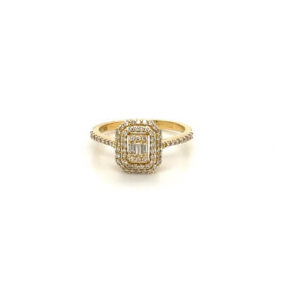 Inel cu diamante din Aur Galben 18K Diamond Ring pentru ocazii speciale